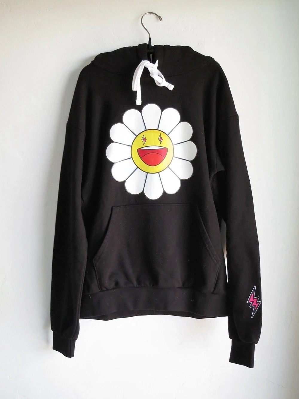 Takashi Murakami J Balvin Graphic Pullover Hoodie in Black & White Size XS